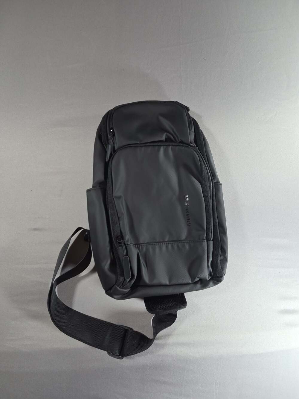Sukihum Black Water-Resistant Crossbody Sling Backpack